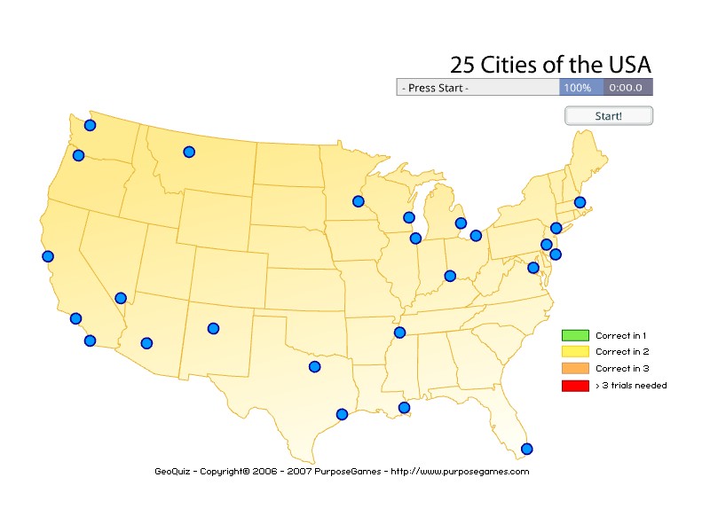 25 Cities of the USA